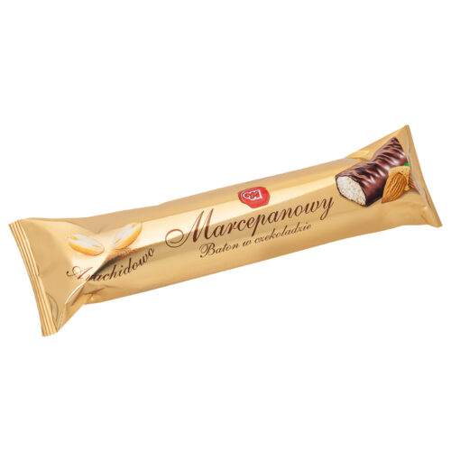Baton arachidowo-marcepanowy tradycyjny w czekoladzie deserowej