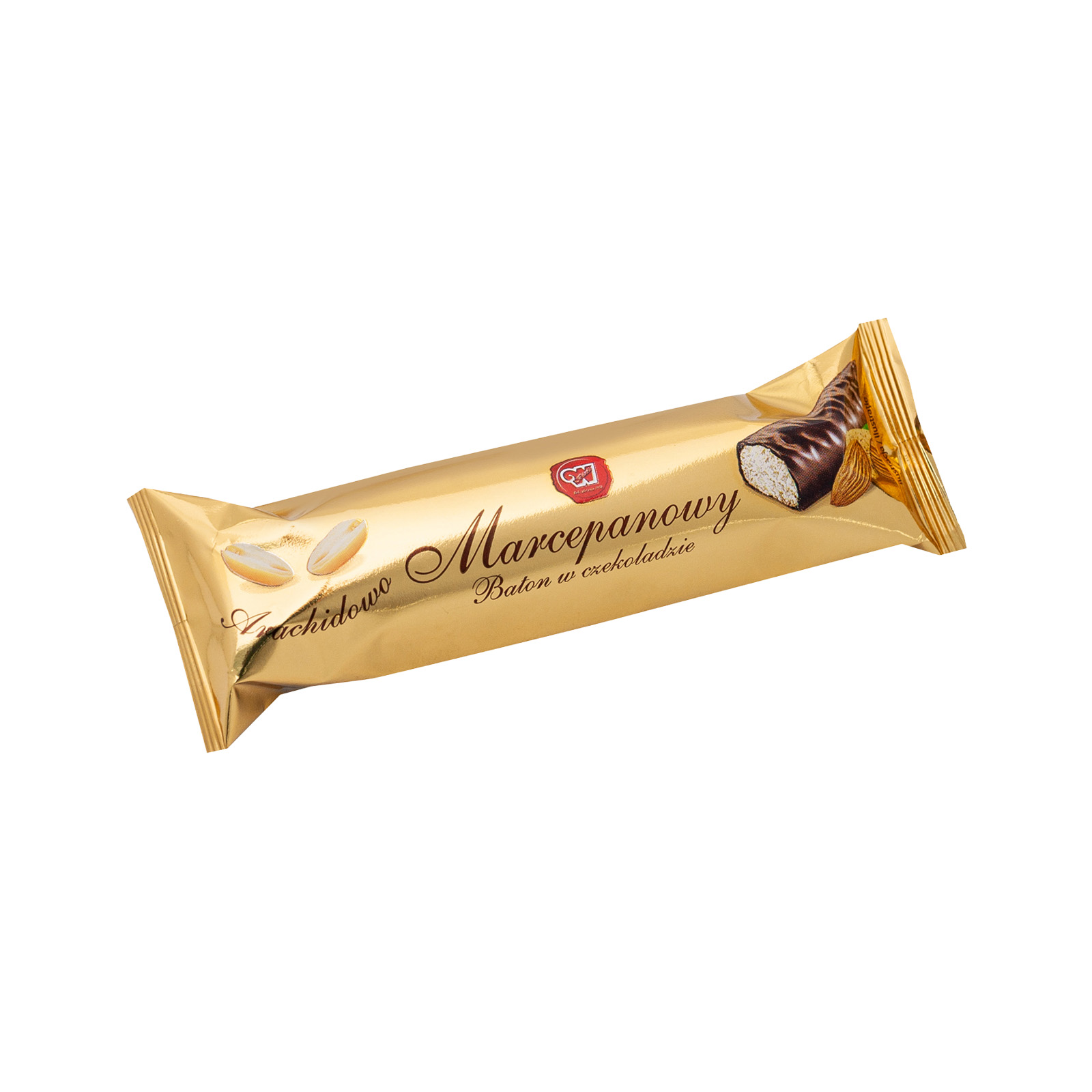 Baton arachidowo-marcepanowy tradycyjny w czekoladzie deserowej
